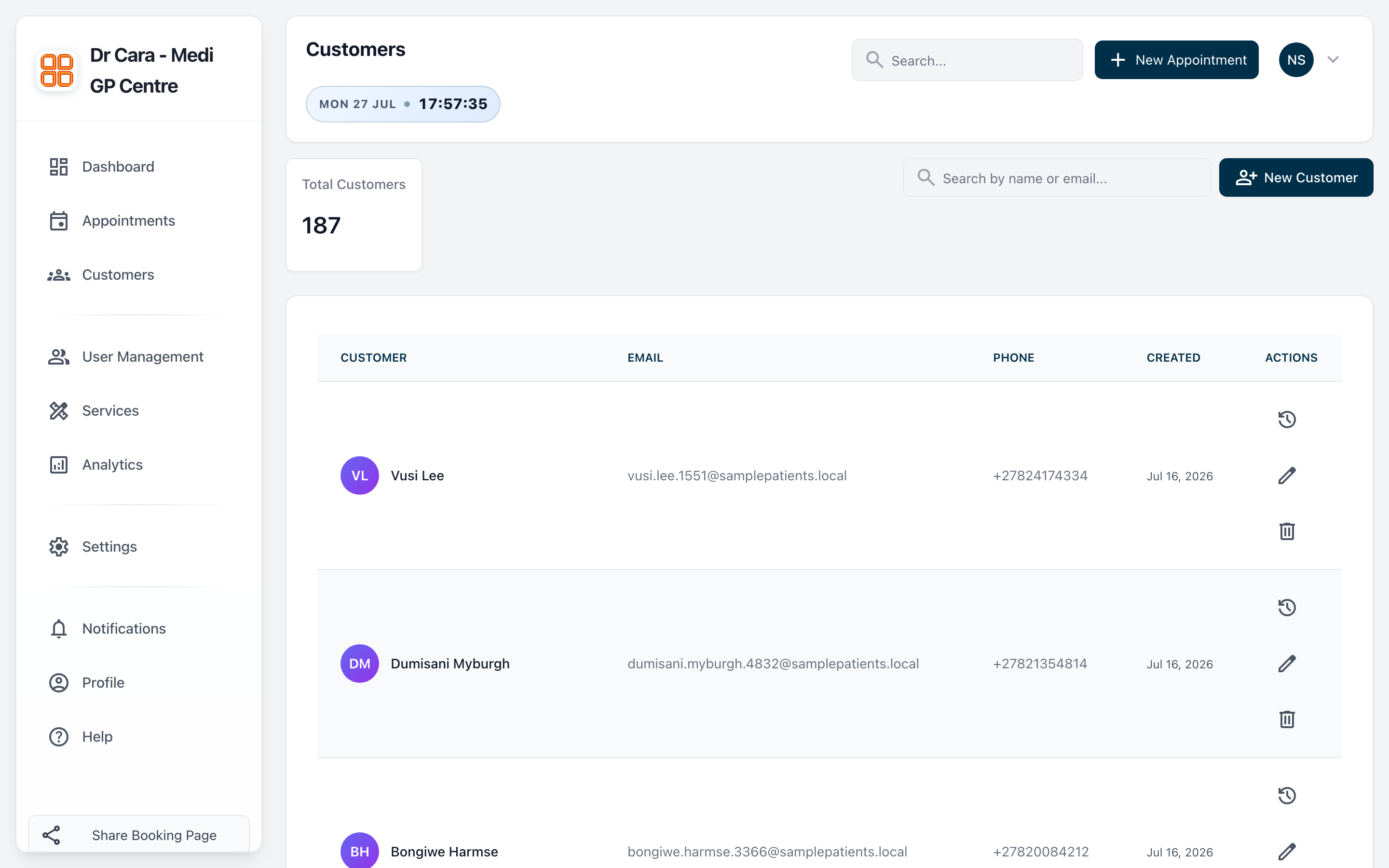 Customer management