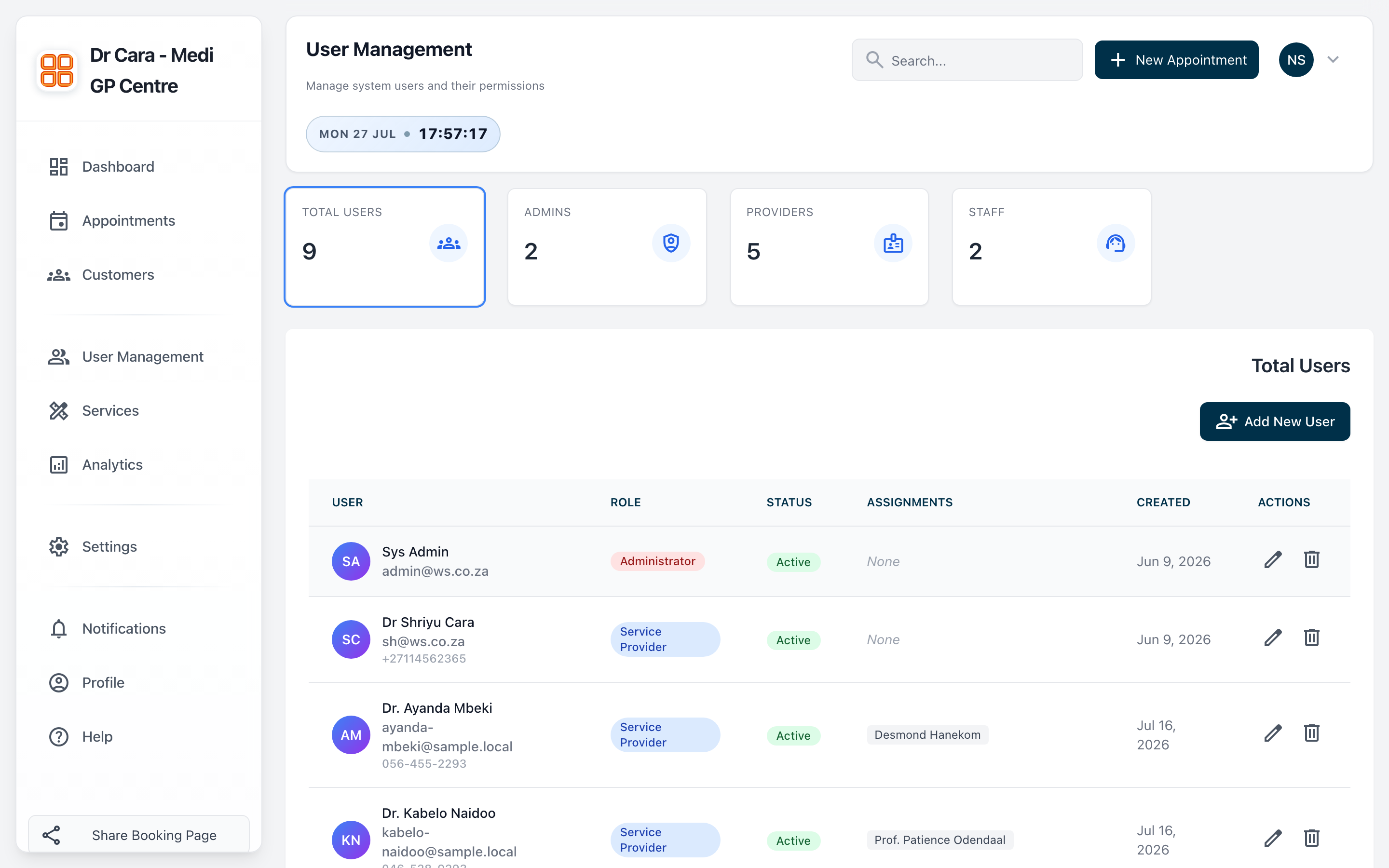 User management